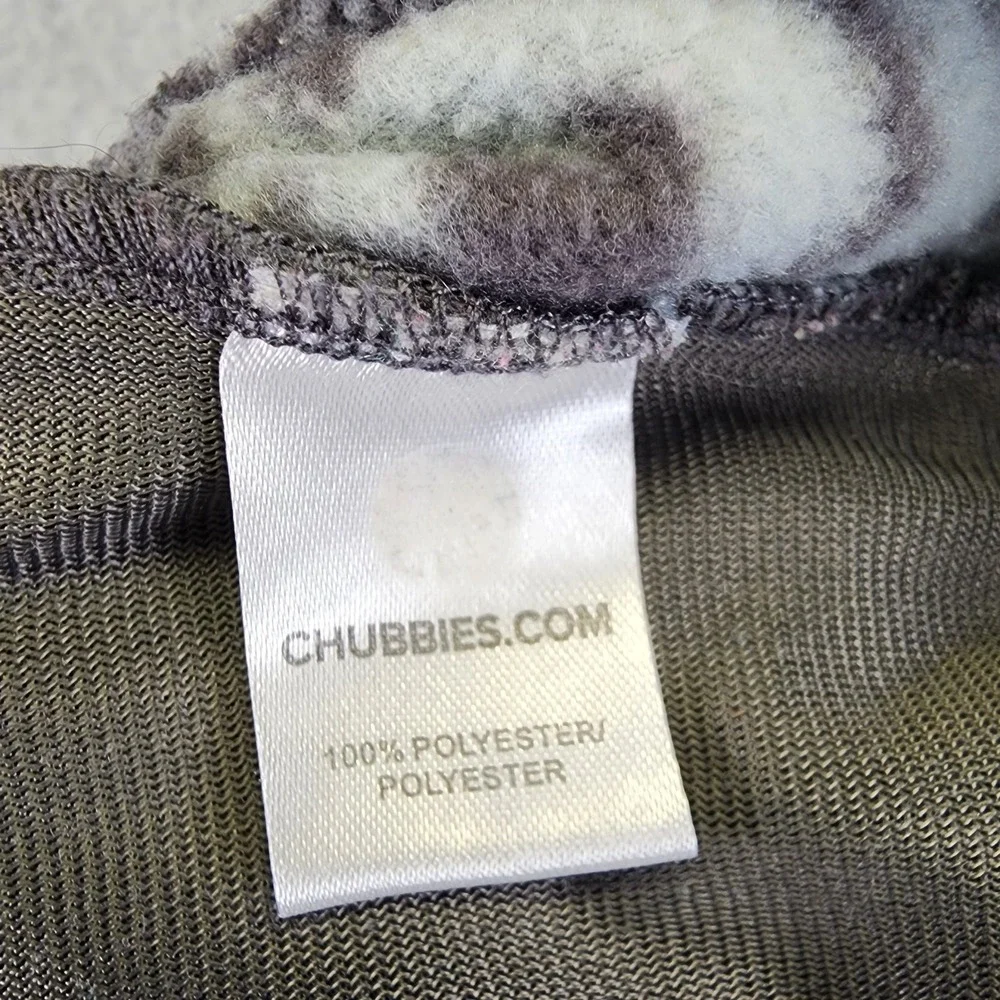 Chubbies Mens XXL 2XL Fleece Lounge Shorts Gray Fair Isle Bear Sweat Shorts
